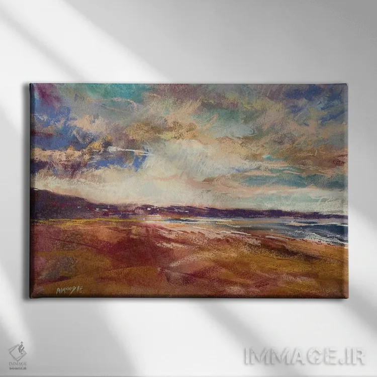 تابلو ساحل قرمز اثر اندرو مودی - نمای روبهرو روی دیوار