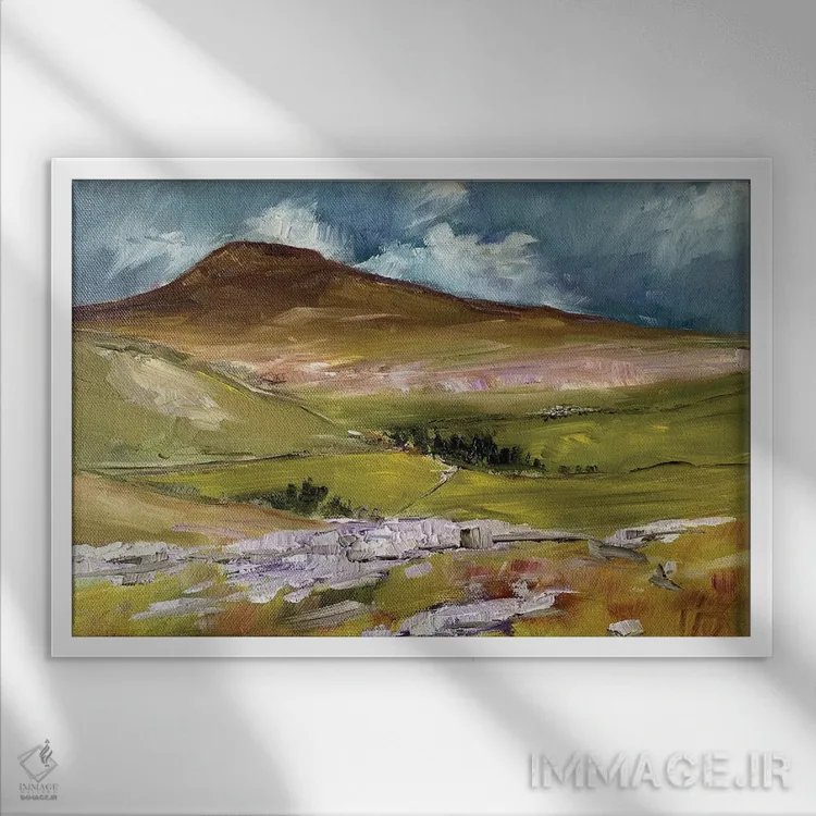 تابلو اینگلبرو (نام کوه در انگلستان) اثر اندرو مودی - نمای قابدار سفید