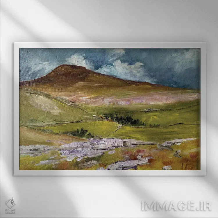 تابلو اینگلبرو (نام کوه در انگلستان) اثر اندرو مودی - نمای قابدار سفید