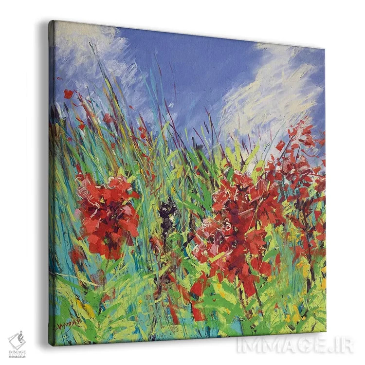تابلو گل فلکس و علفها اثر اندرو مودی - نمای پرسپکتیو محصول