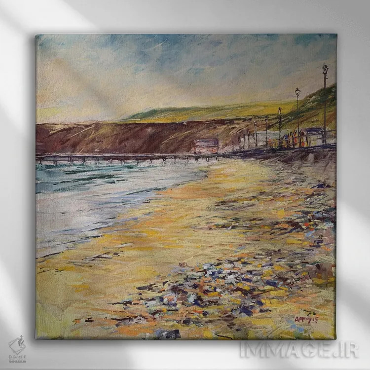 تابلو کلبههای ساحلی اثر اندرو مودی - نمای روبهرو روی دیوار
