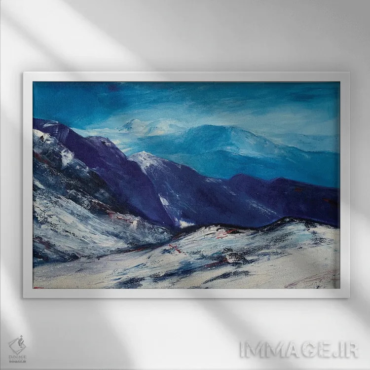 تابلو هوای کوهستانی اثر اندرو مودی - نمای قابدار سفید