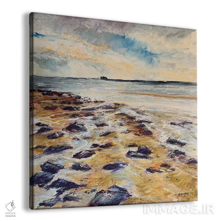 تابلو ساحل صخرهای اثر اندرو مودی - نمای پرسپکتیو محصول