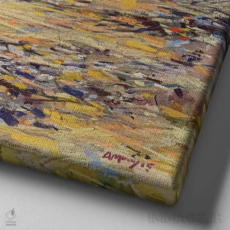 تابلو کلبههای ساحلی اثر اندرو مودی - نمای نزدیک بافت بوم