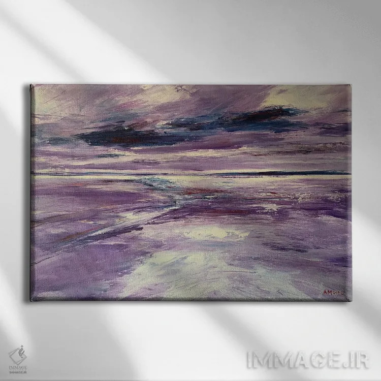 تابلو شنهای روس در بنفش (نام مکان) اثر اندرو مودی - نمای روبهرو روی دیوار