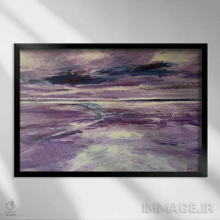 تابلو شنهای روس در بنفش (نام مکان) اثر اندرو مودی - نمای قابدار مشکی