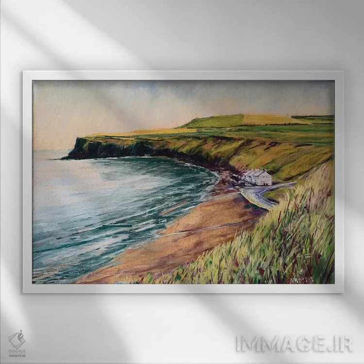 تابلو سالـتبرن در زیر آفتاب (نام مکان) اثر اندرو مودی - نمای قابدار سفید