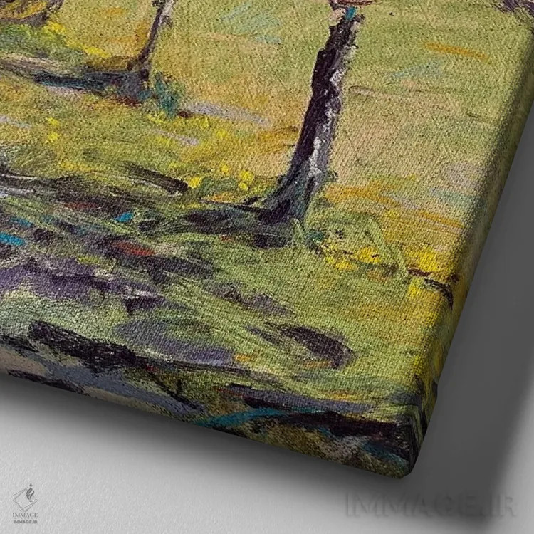 تابلو سایههای بهاری اثر اندرو مودی - نمای نزدیک بافت بوم