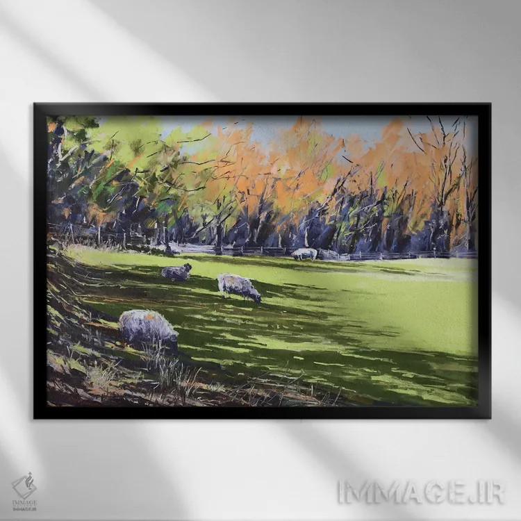 تابلو گوشهٔ سایهدار اثر اندرو مودی - نمای قابدار مشکی