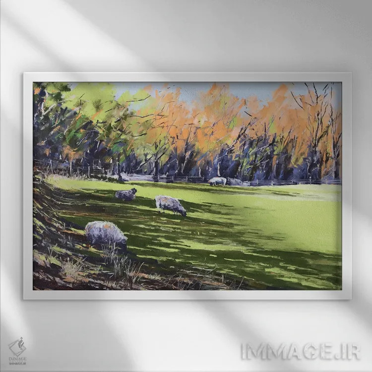 تابلو گوشهٔ سایهدار اثر اندرو مودی - نمای قابدار سفید