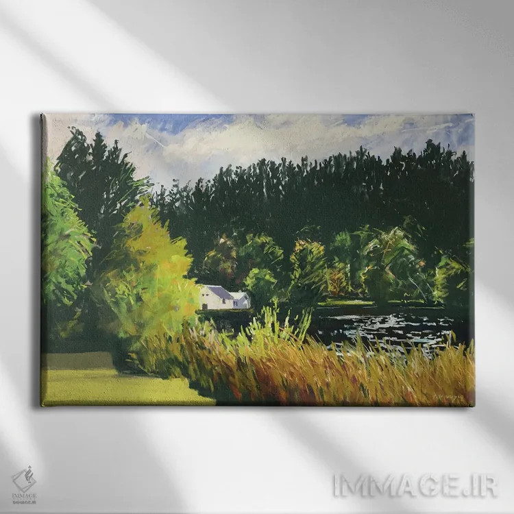 تابلو درخشش دریاچه (loch) اثر اندرو مودی - نمای روبهرو روی دیوار