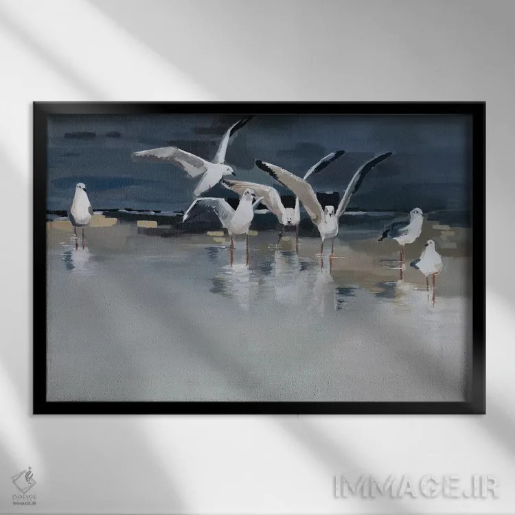 تابلو آرامش اثر آنجلا ماریـتز - نمای قابدار مشکی