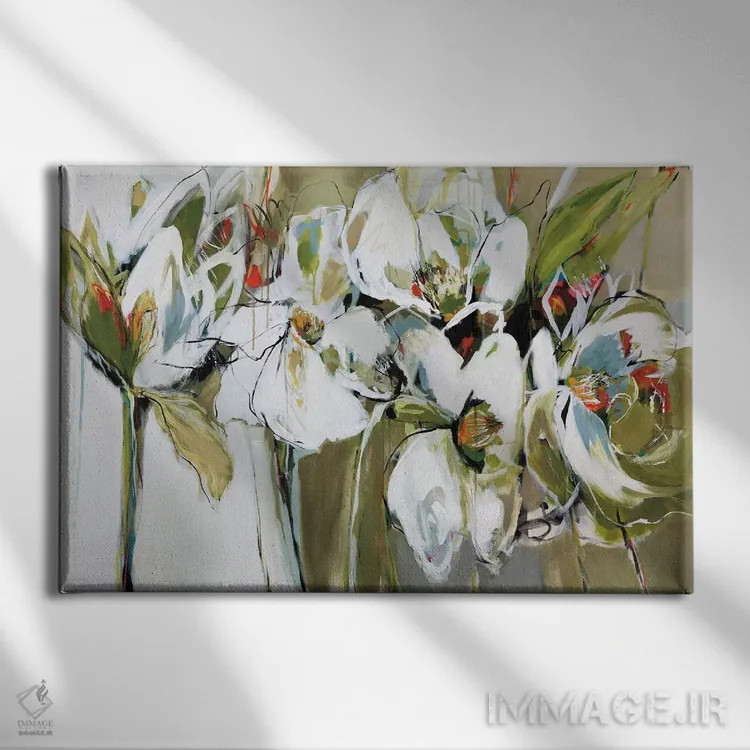 تابلو شکوفههای بهاری اثر آنجلا ماریـتز - نمای روبهرو روی دیوار