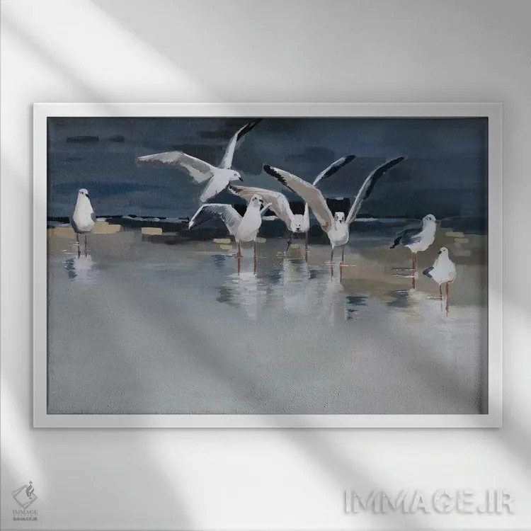 تابلو آرامش اثر آنجلا ماریـتز - نمای قابدار سفید