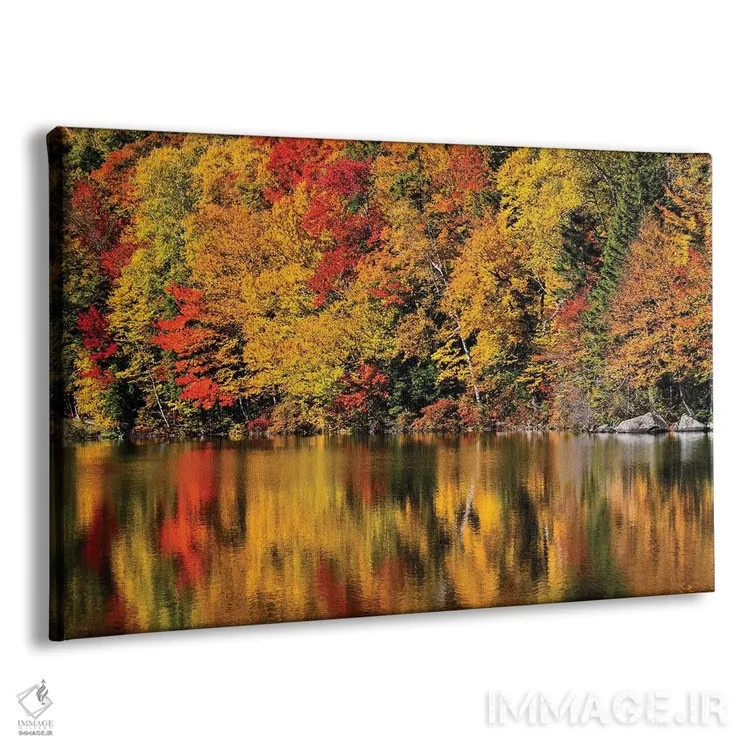 تابلو آمریکا، نیوهمپشایر، کوههای سفید، بازتابها در برکه راسل اثر آن کالینز - نمای پرسپکتیو محصول