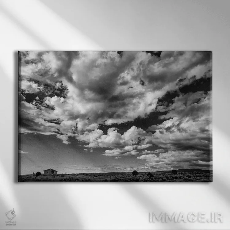 تابلو آمریکا، نیومکزیکو، خانه روستایی اثر آن کالینز - نمای روبهرو روی دیوار