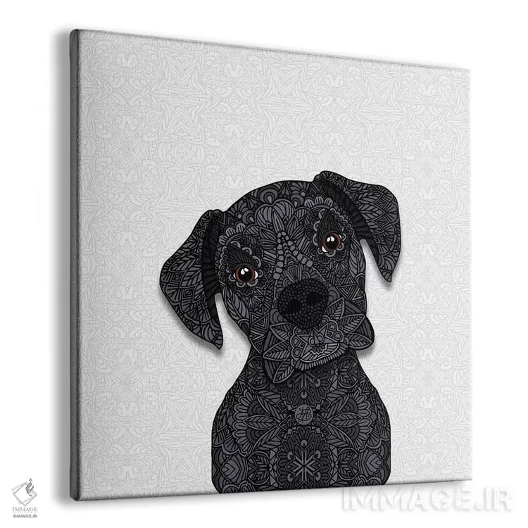 تابلو باکسر سیاه (سگ) اثر آنجلیکا پارکر - نمای پرسپکتیو محصول