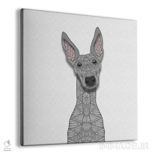 تابلو گریهاند آبی (سگ) اثر آنجلیکا پارکر - نمای پرسپکتیو محصول