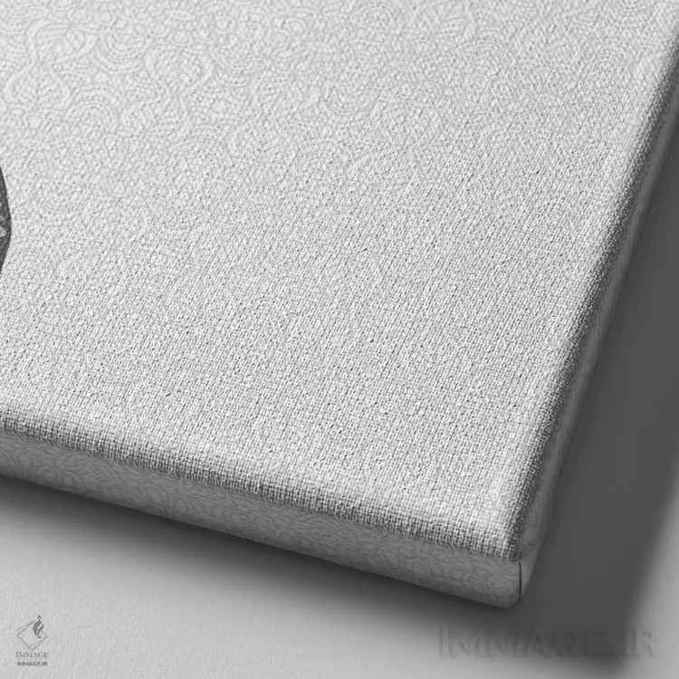 تابلو گریهاند آبی (سگ) اثر آنجلیکا پارکر - نمای نزدیک بافت بوم