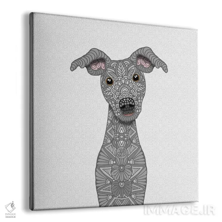 تابلو ایگی آبی (سگ ایتالیایی گریهاند) اثر آنجلیکا پارکر - نمای پرسپکتیو محصول