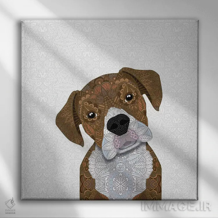 تابلو سگ باکسر اثر آنجلیکا پارکر - نمای روبهرو روی دیوار