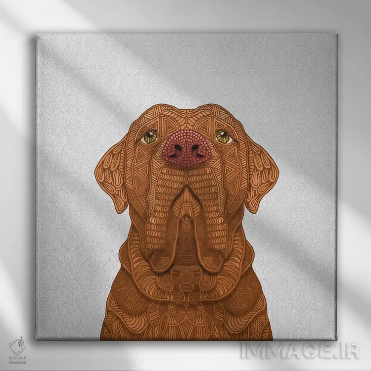 تابلو مستیف بوردو (سگ) اثر آنجلیکا پارکر - نمای روبهرو روی دیوار
