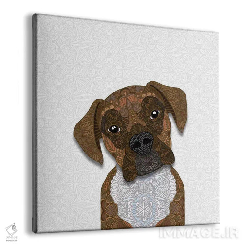 تابلو باکسر راهراه (سگ) اثر آنجلیکا پارکر - نمای پرسپکتیو محصول