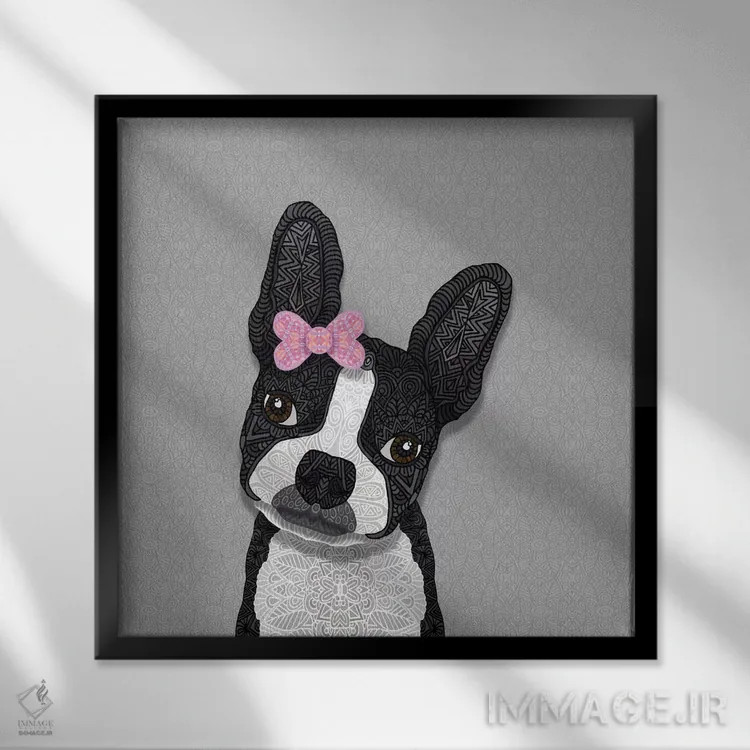 تابلو دختر بوستونی اثر آنجلیکا پارکر - نمای قابدار مشکی