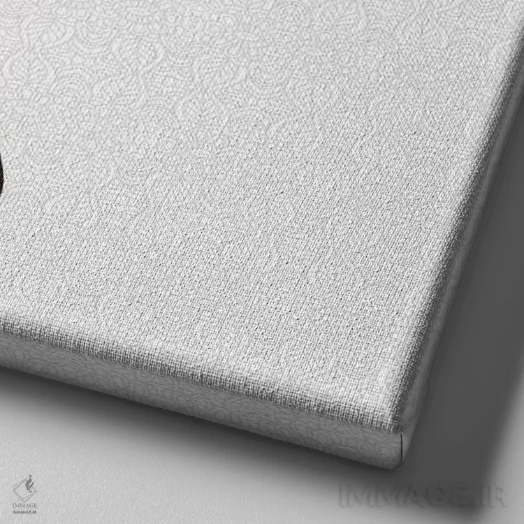 تابلو گریهاند راهراه با پوزه سفید اثر آنجلیکا پارکر - نمای نزدیک بافت بوم