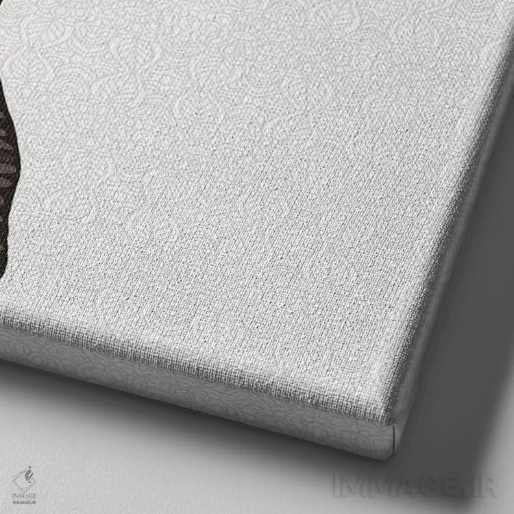 تابلو گریهاند راهراه با شکم سفید اثر آنجلیکا پارکر - نمای نزدیک بافت بوم