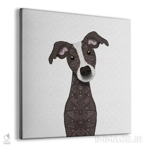تابلو سگ ایگی راهراه بامزه اثر آنجلیکا پارکر - نمای پرسپکتیو محصول