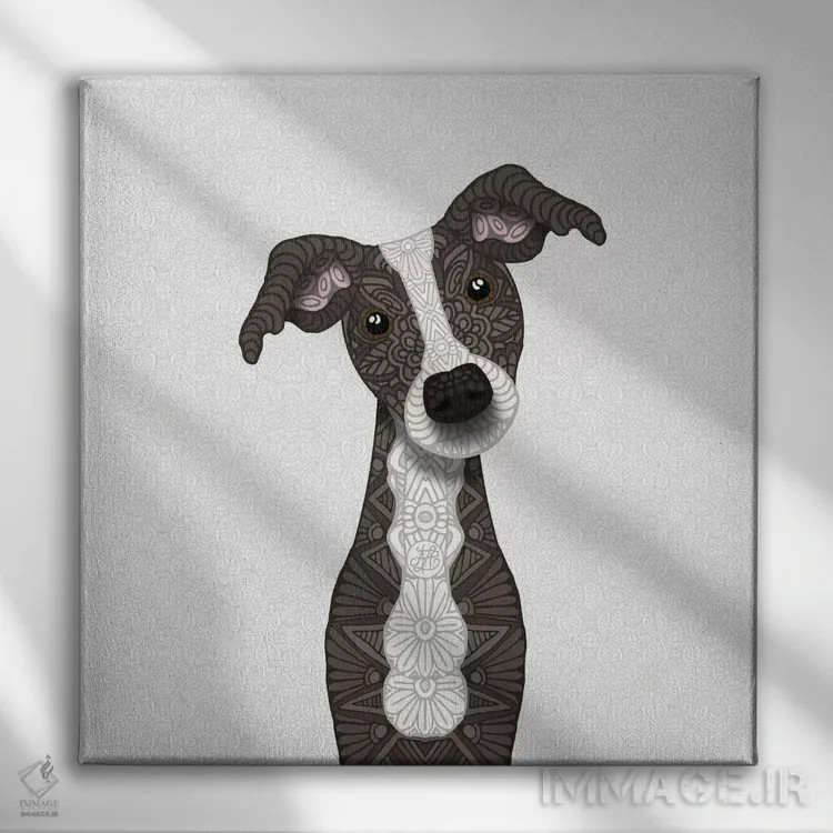 تابلو ایگی راهراه بامزه اثر آنجلیکا پارکر - نمای روبهرو روی دیوار