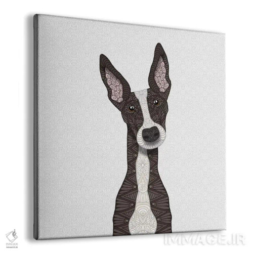 تابلو گریهاند راهراه بامزه اثر آنجلیکا پارکر - نمای پرسپکتیو محصول