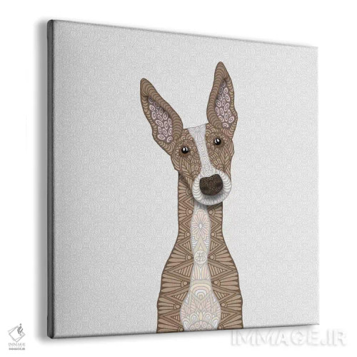 تابلو گریهاند نخودی بامزه اثر آنجلیکا پارکر - نمای پرسپکتیو محصول