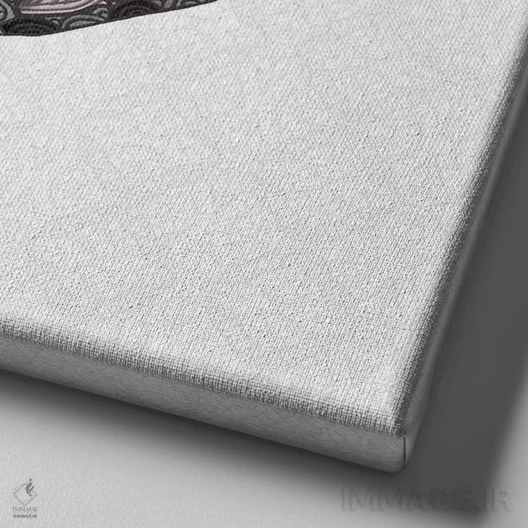 تابلو کورگی آبی بامزه اثر آنجلیکا پارکر - نمای نزدیک بافت بوم