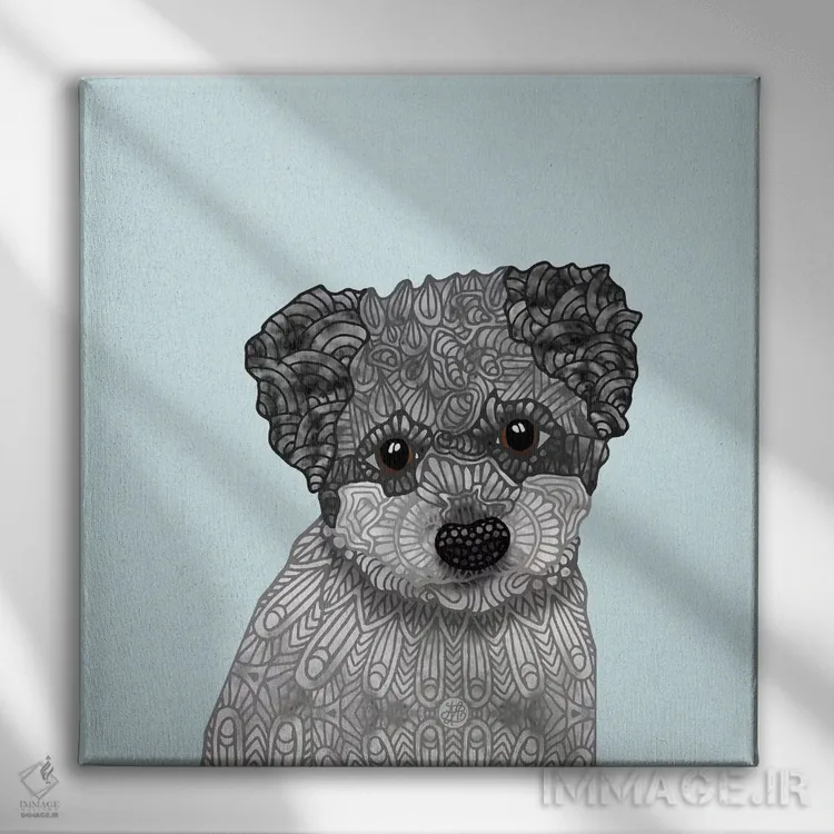 تابلو هاوانیز بامزه (سگ) اثر آنجلیکا پارکر - نمای روبهرو روی دیوار