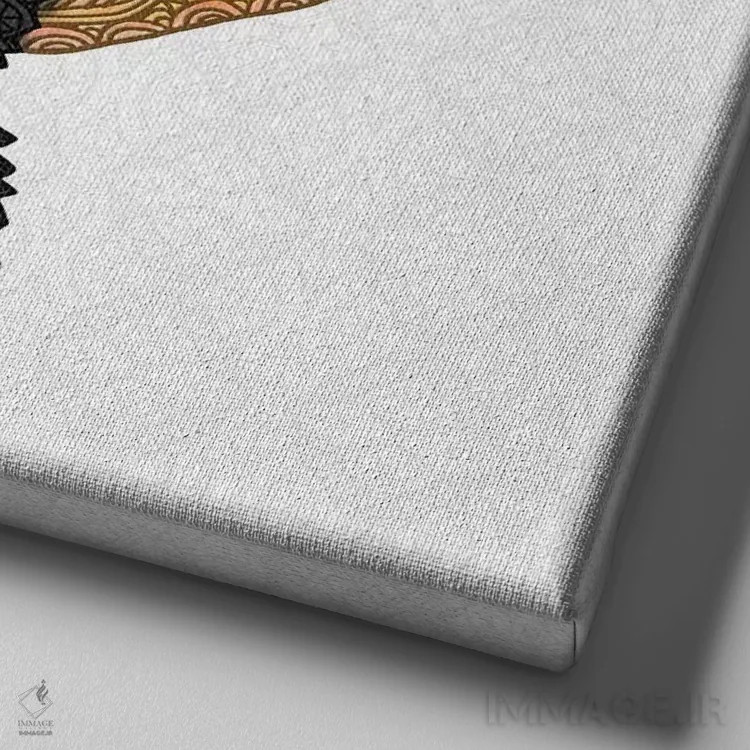 تابلو کورگی سهرنگ بامزه اثر آنجلیکا پارکر - نمای نزدیک بافت بوم