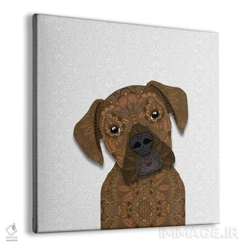 تابلو باکسر نخودی اثر آنجلیکا پارکر - نمای پرسپکتیو محصول