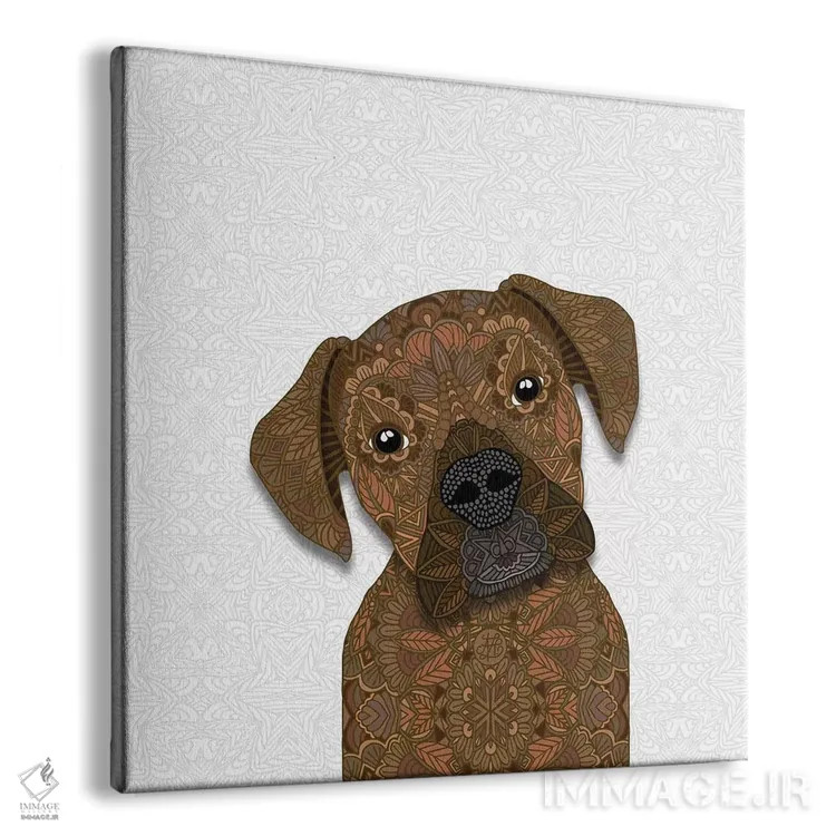 تابلو باکسر نخودی اثر آنجلیکا پارکر - نمای پرسپکتیو محصول