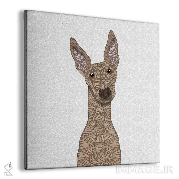 تابلو گریهاند نخودی اثر آنجلیکا پارکر - نمای پرسپکتیو محصول