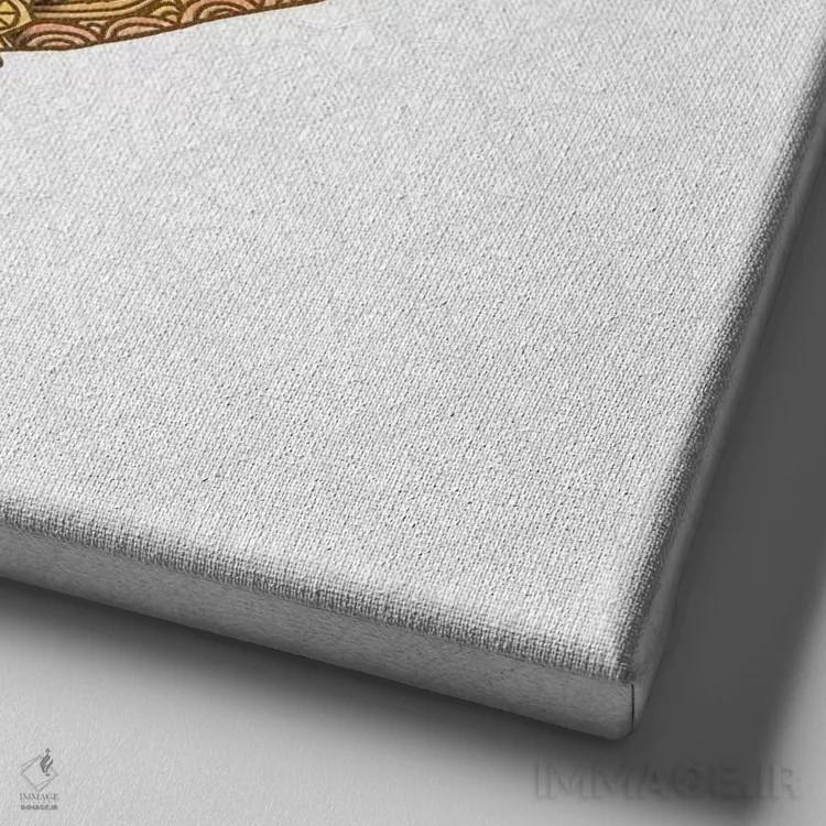 تابلو کورگی نخودی اثر آنجلیکا پارکر - نمای نزدیک بافت بوم