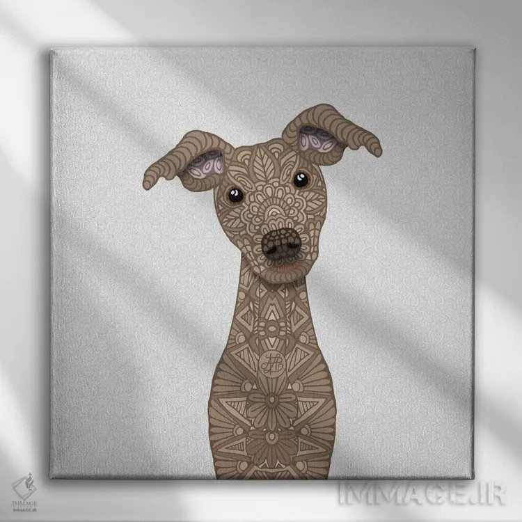 تابلو ایگی نخودی اثر آنجلیکا پارکر - نمای روبهرو روی دیوار