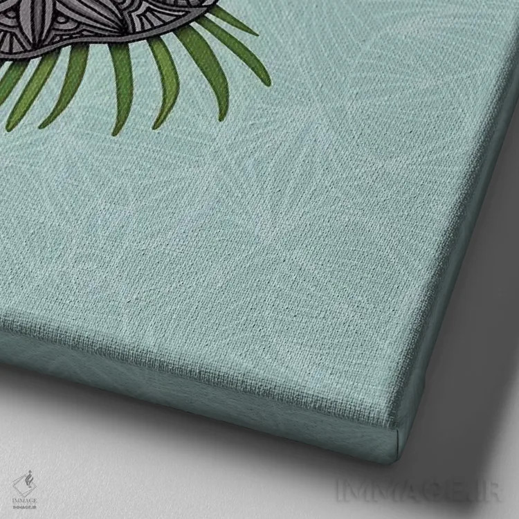 تابلو کوالای خوشحال اثر آنجلیکا پارکر - نمای نزدیک بافت بوم