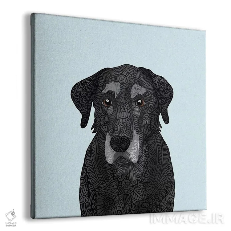تابلو لابرادور سیاه پیر (سگ) اثر آنجلیکا پارکر - نمای پرسپکتیو محصول