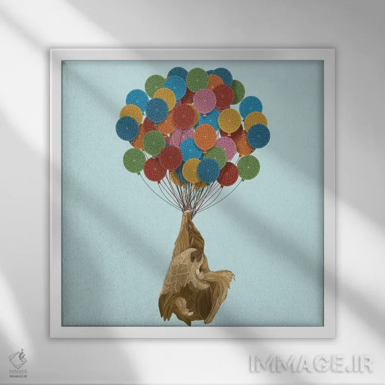 تابلو تولد مبارک تنبل (حیوان) اثر آنجلیکا پارکر - نمای قابدار سفید