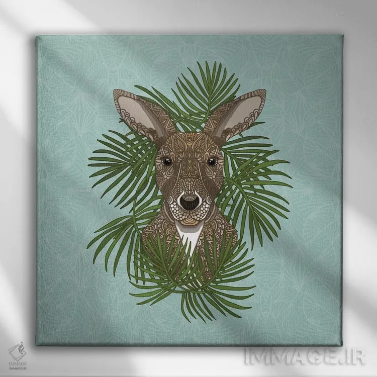 تابلو کانگورو اثر آنجلیکا پارکر - نمای روبهرو روی دیوار