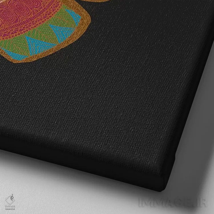 تابلو شبپره اثر آنجلیکا پارکر - نمای نزدیک بافت بوم