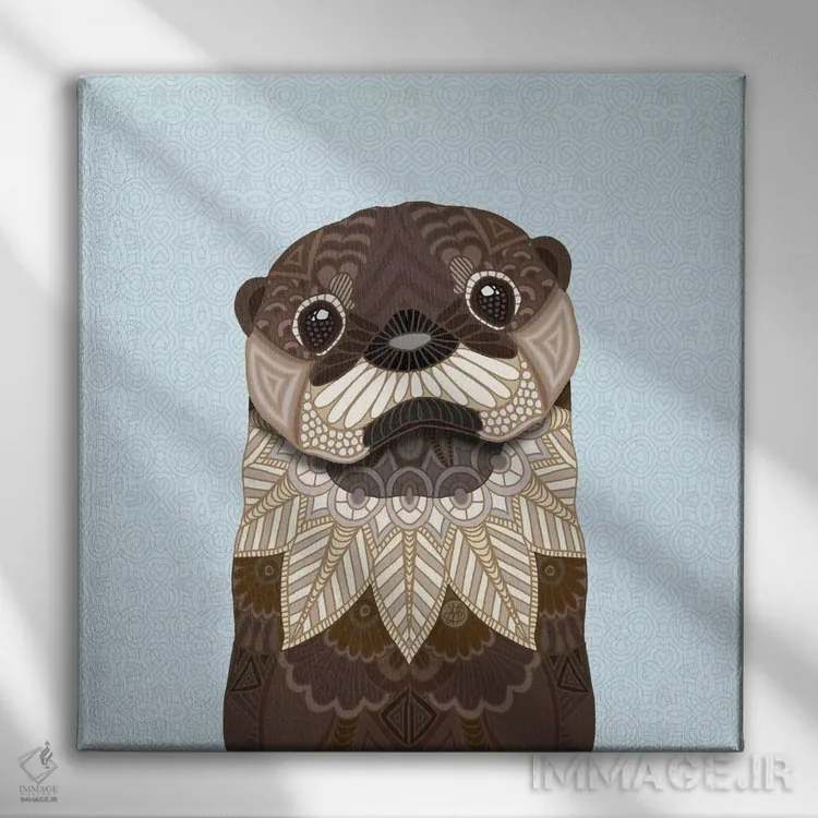 تابلو شگفتانگیز بامزه (با بازی واژه: شبیه سمور) اثر آنجلیکا پارکر - نمای روبهرو روی دیوار