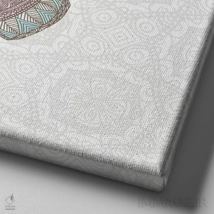 تابلو پروانه صورتی اثر آنجلیکا پارکر - نمای نزدیک بافت بوم