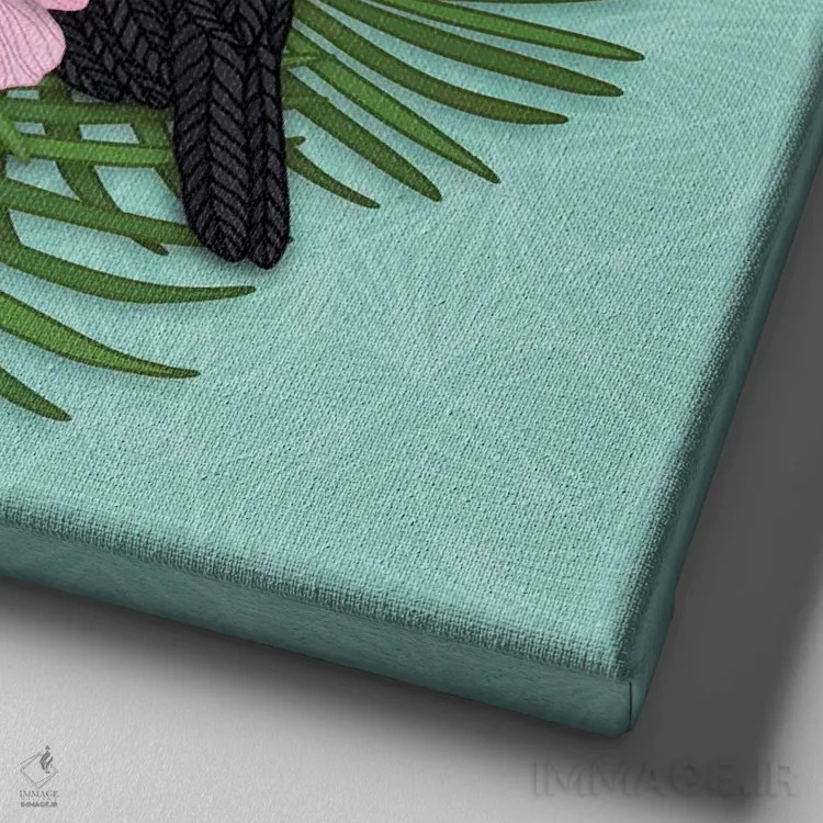 تابلو تابستان توکان (پرنده گرمسیری) اثر آنجلیکا پارکر - نمای نزدیک بافت بوم